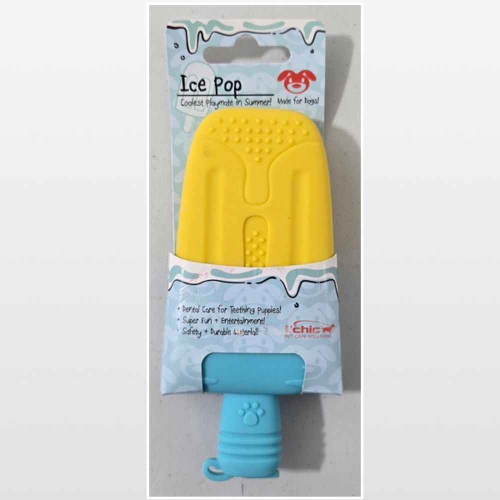New L’chic Pet Dog Toy Ice Cooling Popsicle Pop Puppies Chew Animal NWT